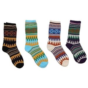 SOCK LAB Boot Socks sz 9-11 Ladies Teens 4 Pr Pk